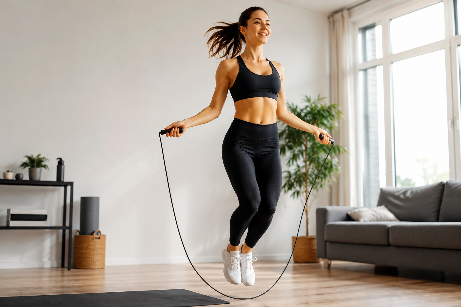Perdre du ventre avec la corde à sauter : conseils et bienfaits
