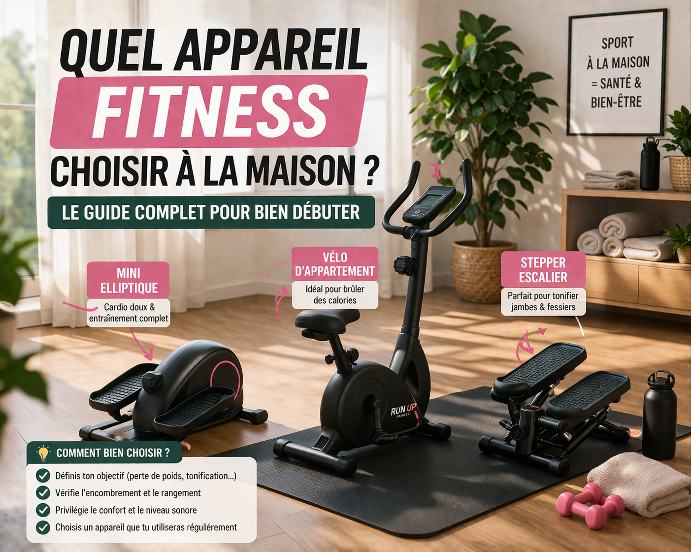Quel appareil fitness choisir à la maison ? Le guide complet pour bien débuter
