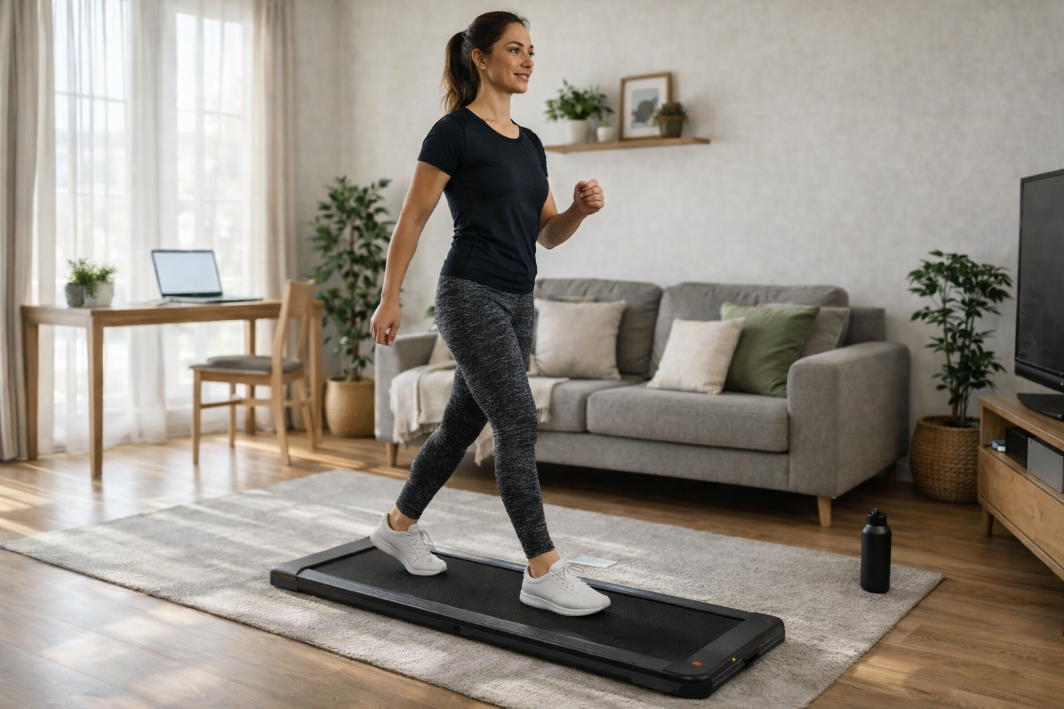 Faire du sport avec un tapis de marche à la maison : simple et efficace