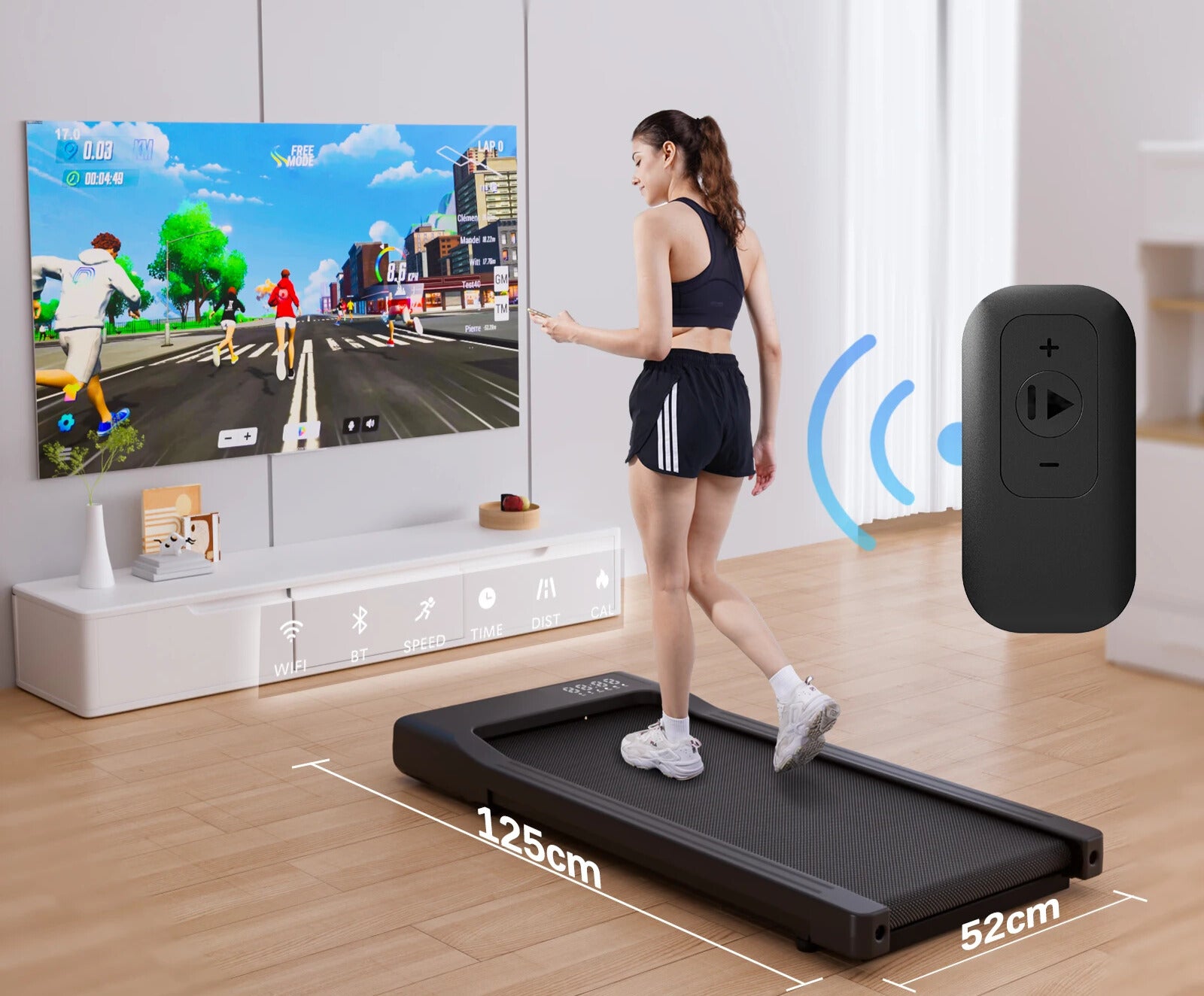 Tapis marche plat connecté Bluetooth Compatible PitPat