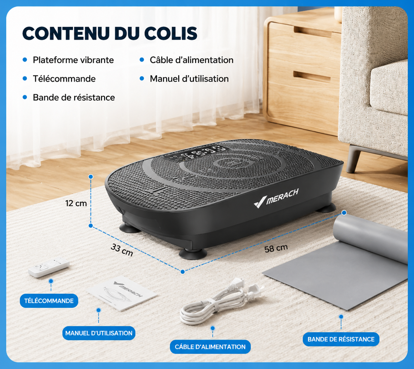 Plateforme Vibrante 3D –Tonification & fitness à Domicile