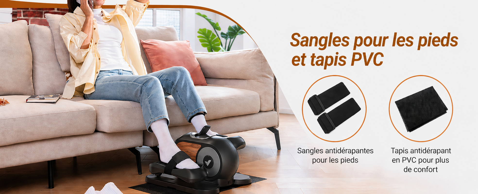 Elliptique de bureau électrique  – Télécommande & Silencieux - 12 vitesses