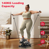 Mini Stepper Compact 140 kg avec Cordes de Résistance – Fitness Maison & Bureau