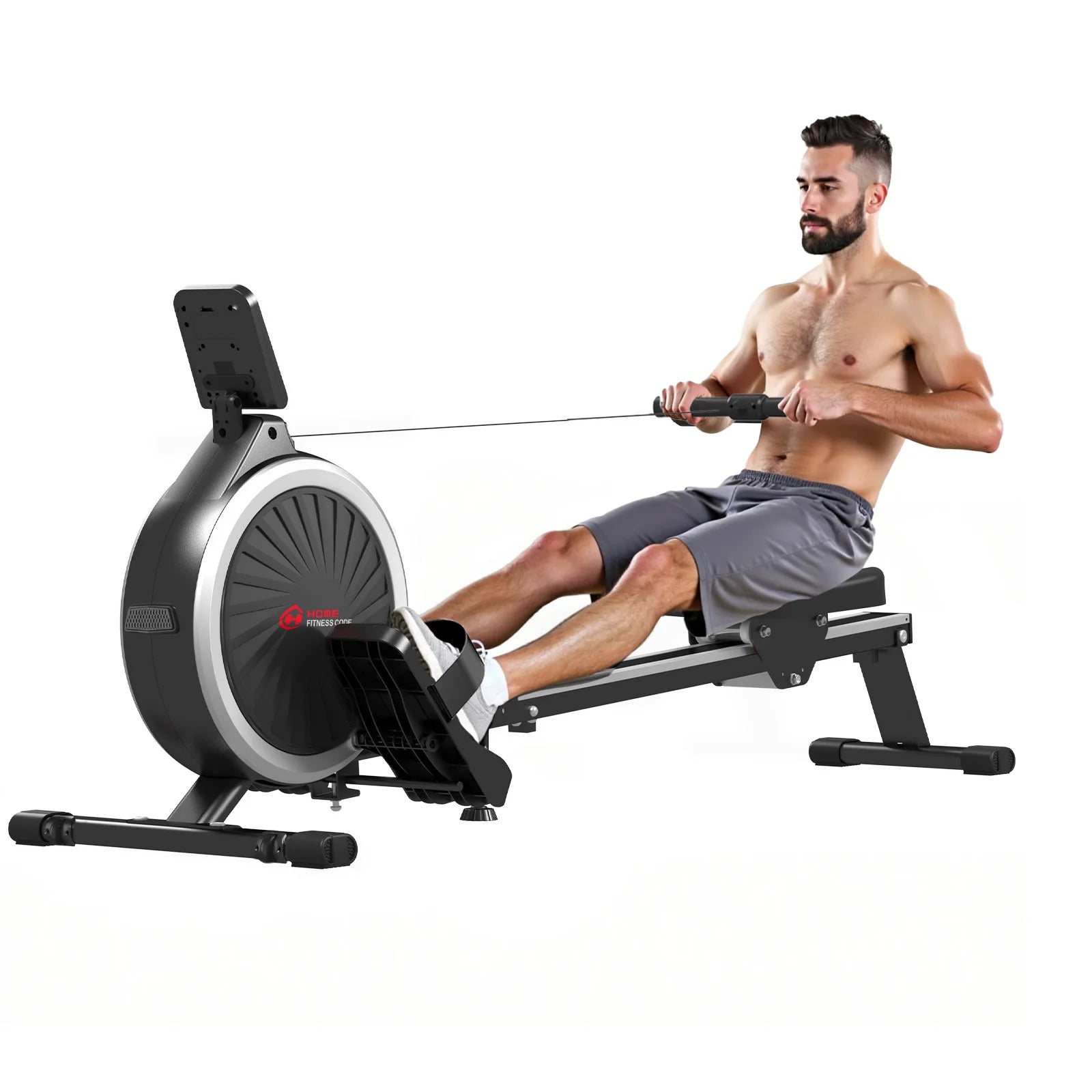 Rameur magnétique Compact - 16 Niveaux de Résistance & Ecran LCD Silencieux