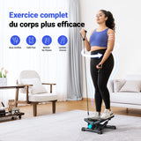 Mini Stepper Rotatif 140 kg avec Cordes de Résistance – Fitness Maison & Bureau