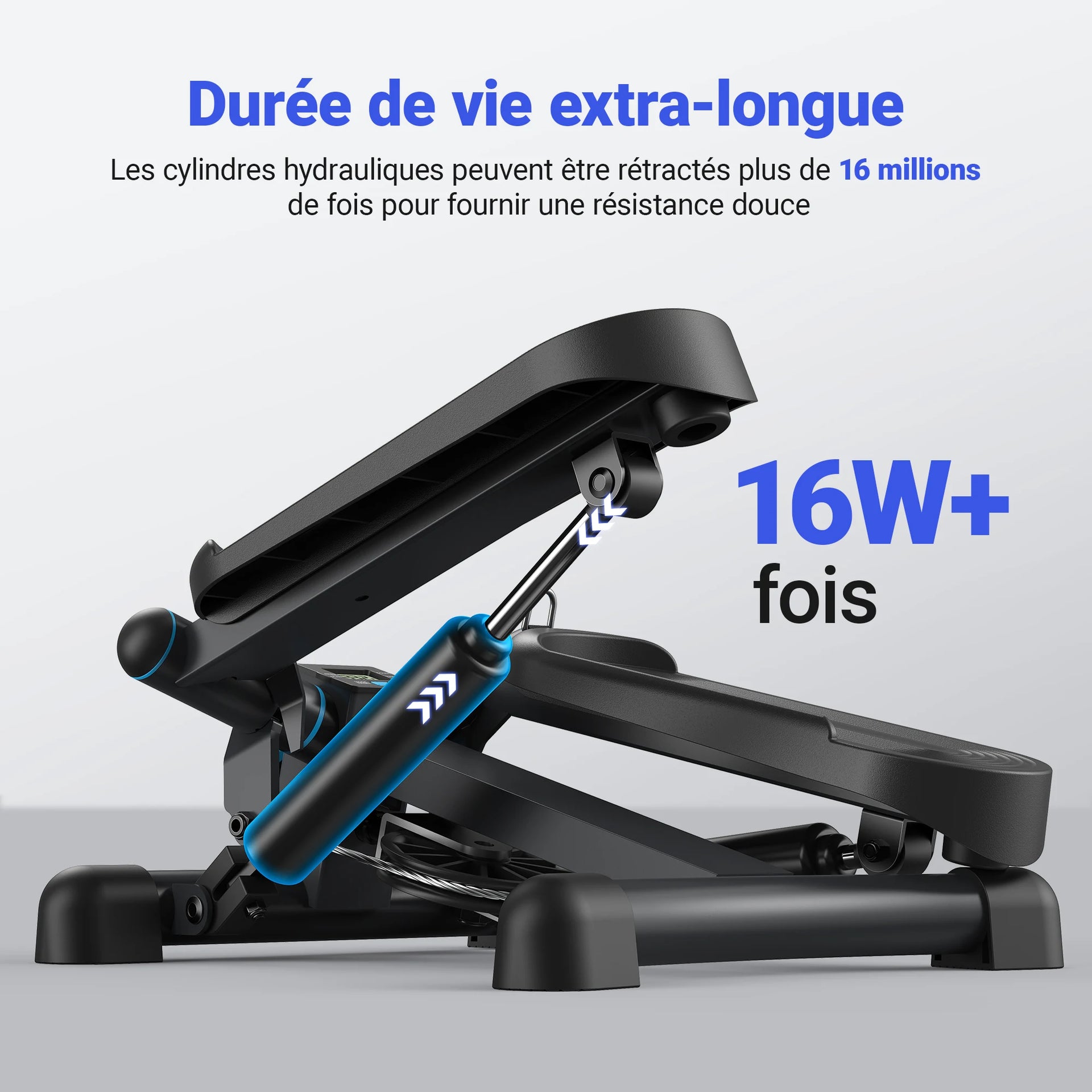 Mini Stepper Rotatif 140 kg avec Cordes de Résistance – Fitness Maison & Bureau