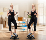 Mini Stepper Compact 140 kg avec Cordes de Résistance – Fitness Maison & Bureau