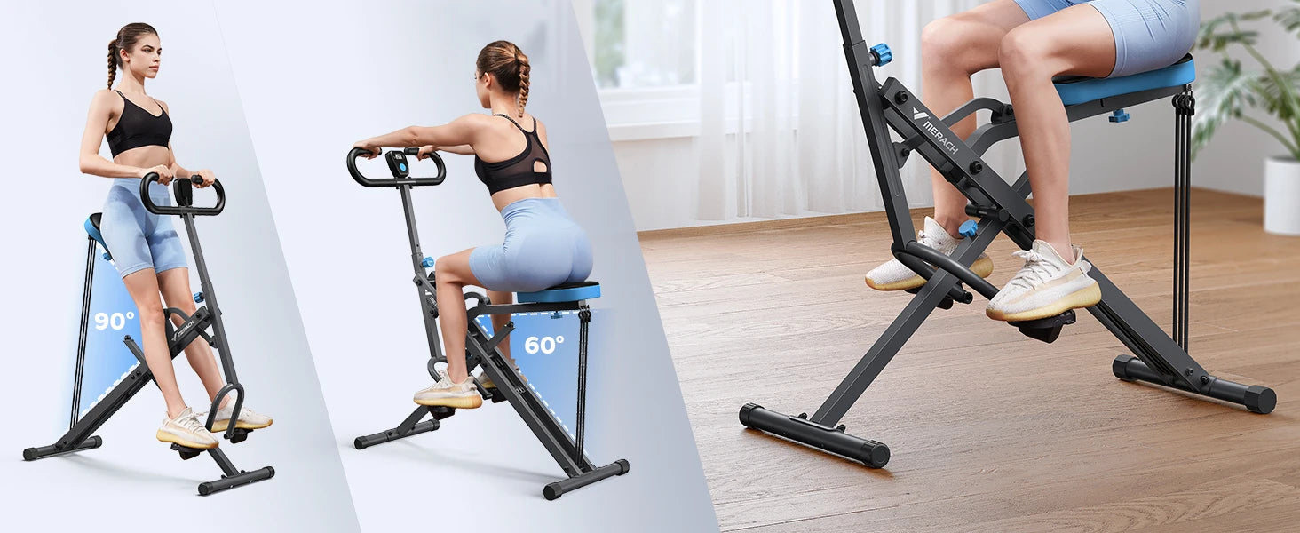 Machine à Squat 2-en-1 Pliable – Renforcement Jambes,  Fessiers & Abdos