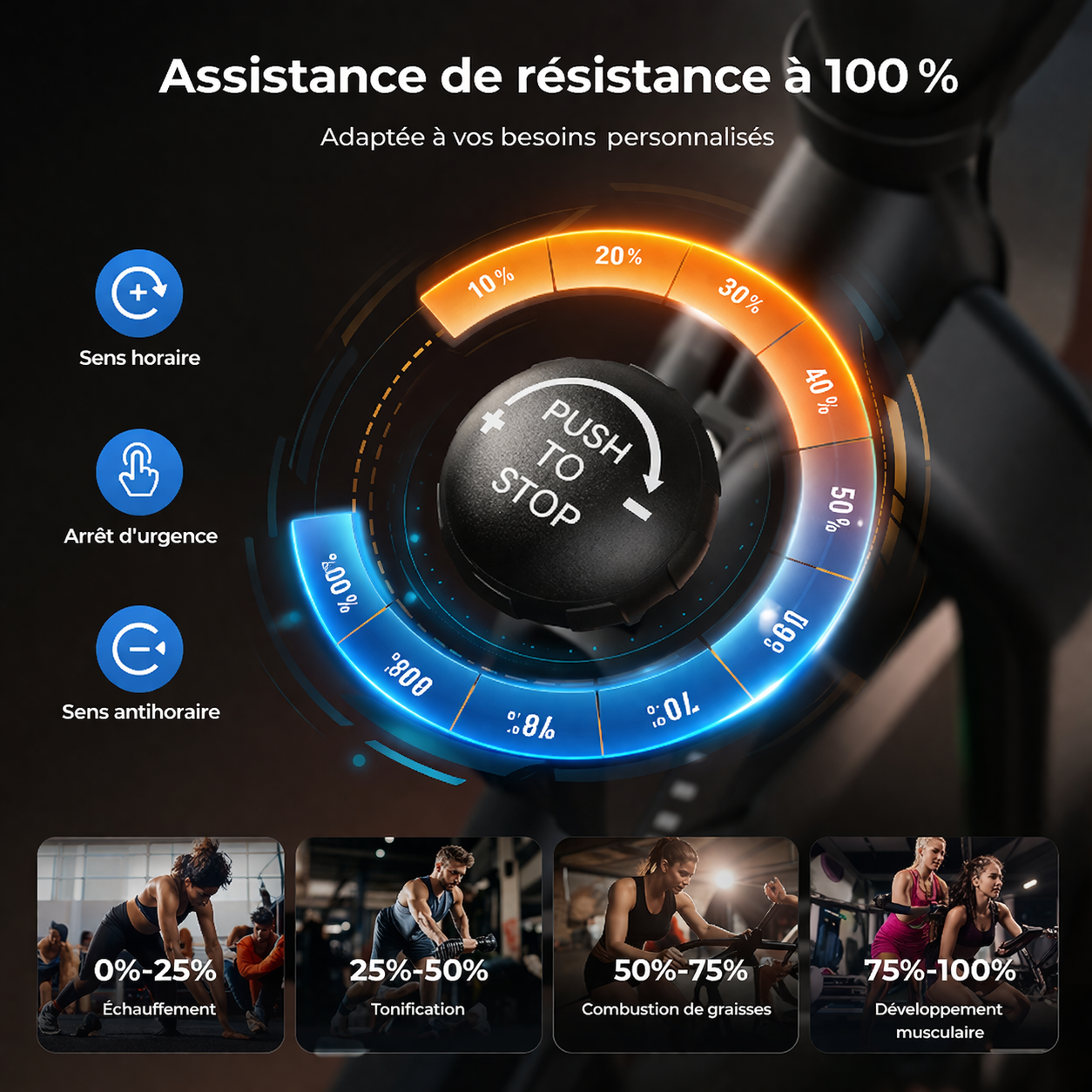 Vélo d’Appartement Connecté Silencieux – Résistance Magnétique, 150 kg, Compatible Zwift & Kinomap