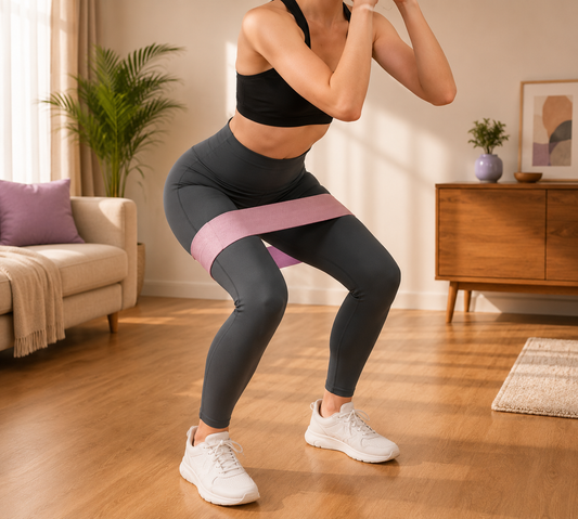 Bande de Résistance Fitness - Lot de 4 Elastiques pour Fessiers, Jambes & Yoga
