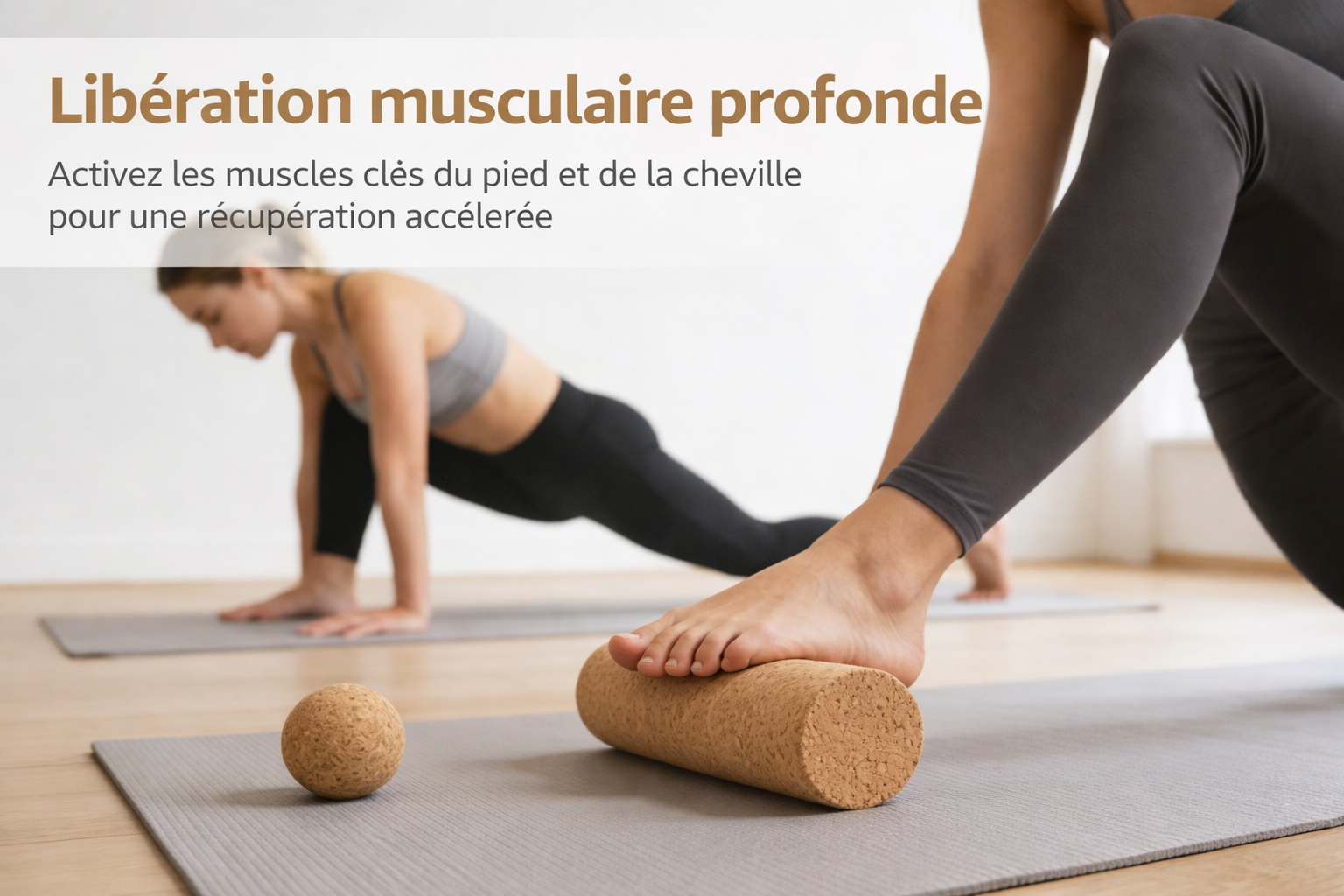 Kit complet d’équilibre & massage des pieds en liège