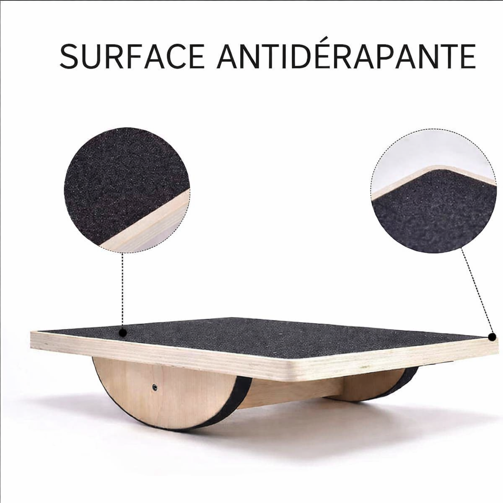 Planche d’équilibre en bois – Stabilité, gainage et renforcement complet
