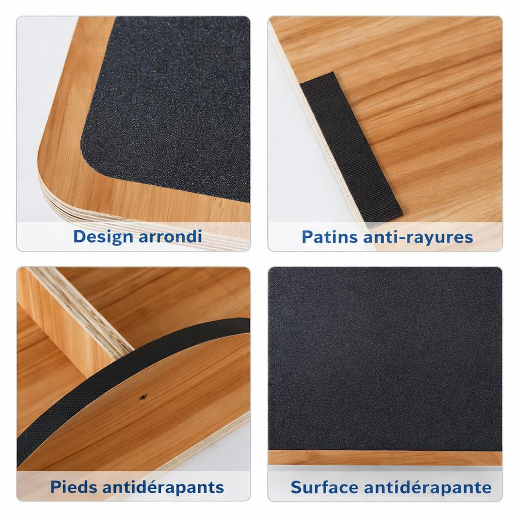 Planche d’équilibre en bois – Stabilité, gainage et renforcement complet