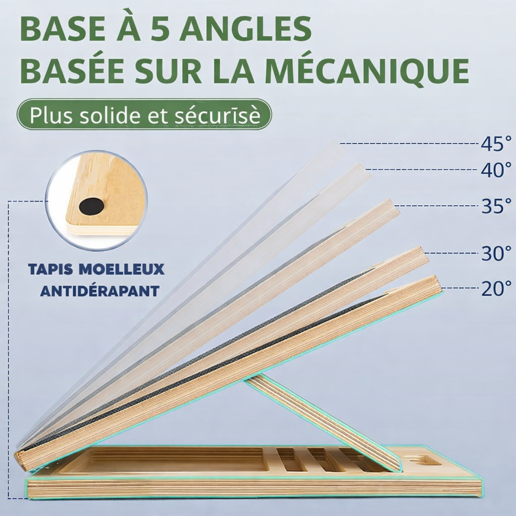 Planche inclinée réglable en bois – Étirement & Mobilité