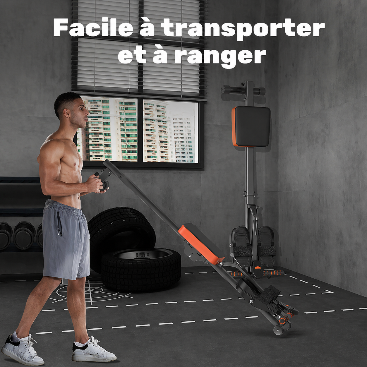 Rameur pliable maison – 12 niveaux de résistance- Cardio complet & gain de place