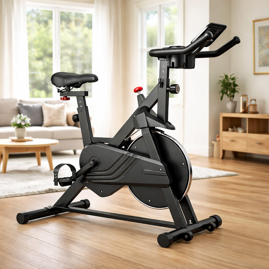 Vélo d’appartement magnétique, 32 niveaux de résistance, écran LCD, capacité 100 kg