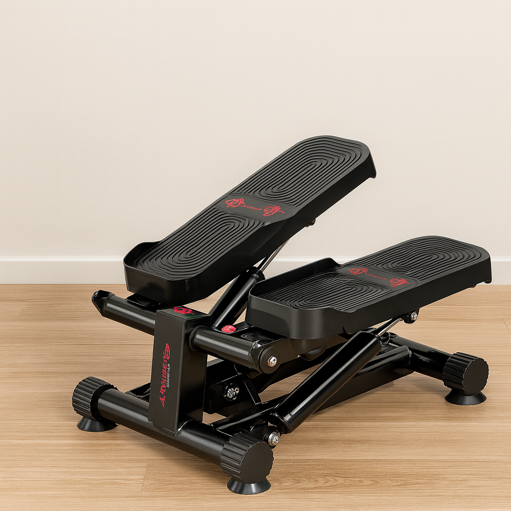 Mini Stepper Compact  avec Elastiques de Résistance – Fitness Maison & Bureau