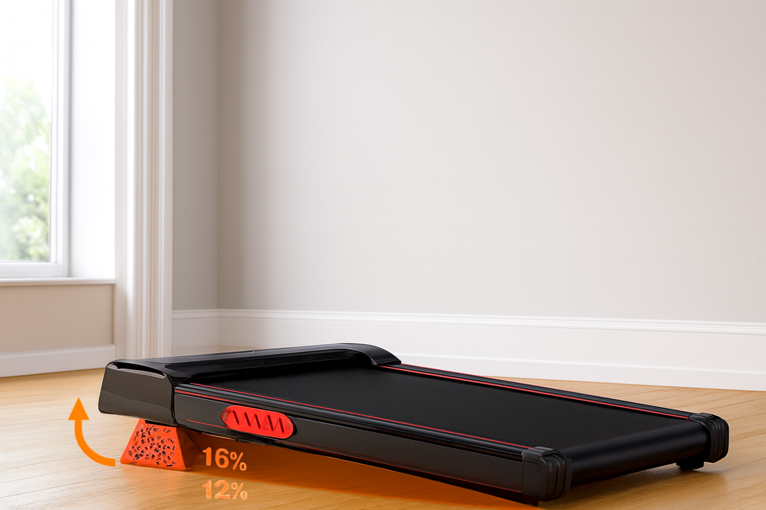 Tapis de course compact inclinable 10km/h- Cardio, marche intensive