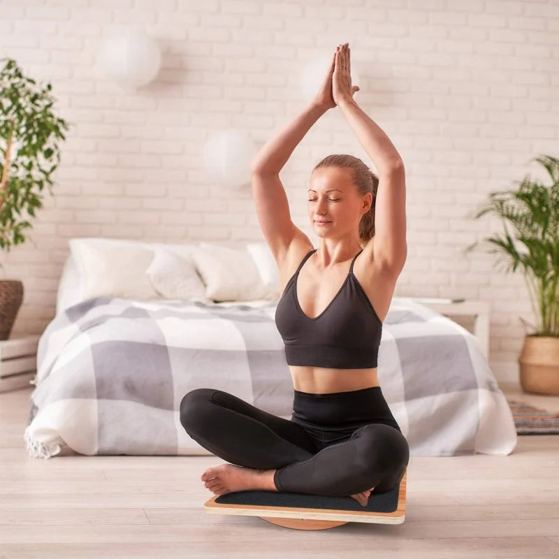 Planche d’équilibre en bois – Stabilité, gainage et renforcement complet