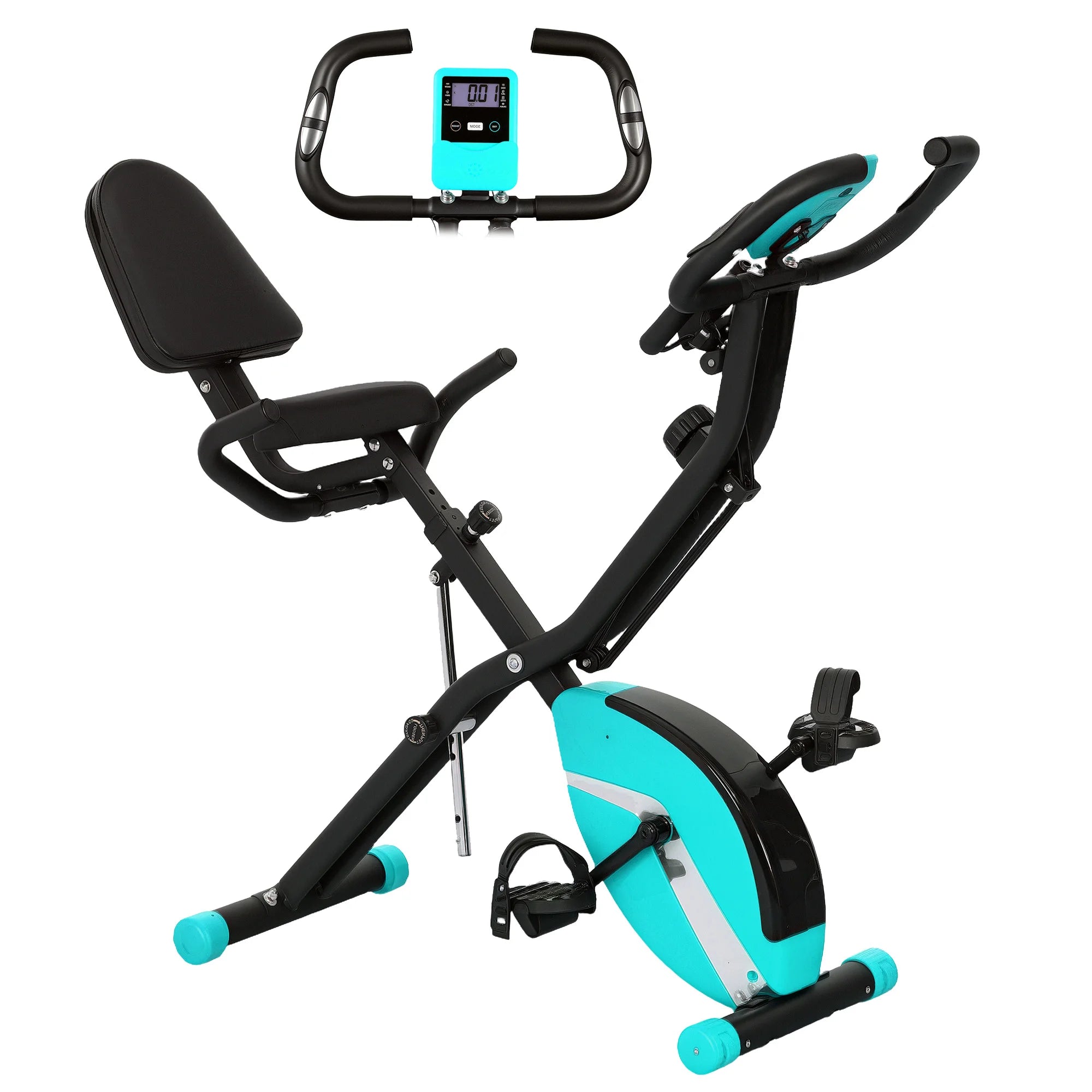 Vélo d’appartement pliable SportNow – Silencieux & Compact (8 niveaux de résistance)