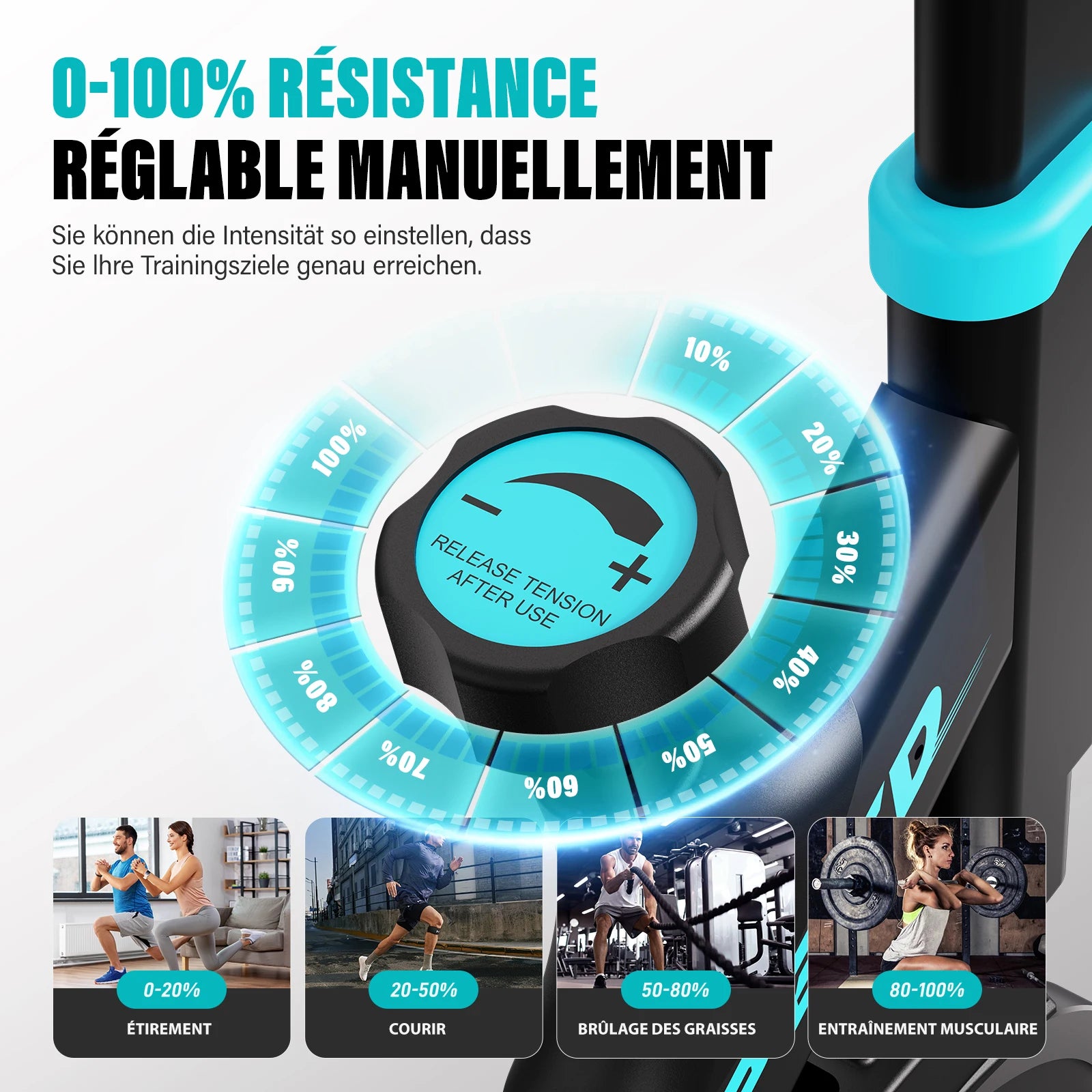 Vélo d’Appartement Fitness | Écran LCD, Réglable & Entraînement Complet à Domicile (120 kg)
