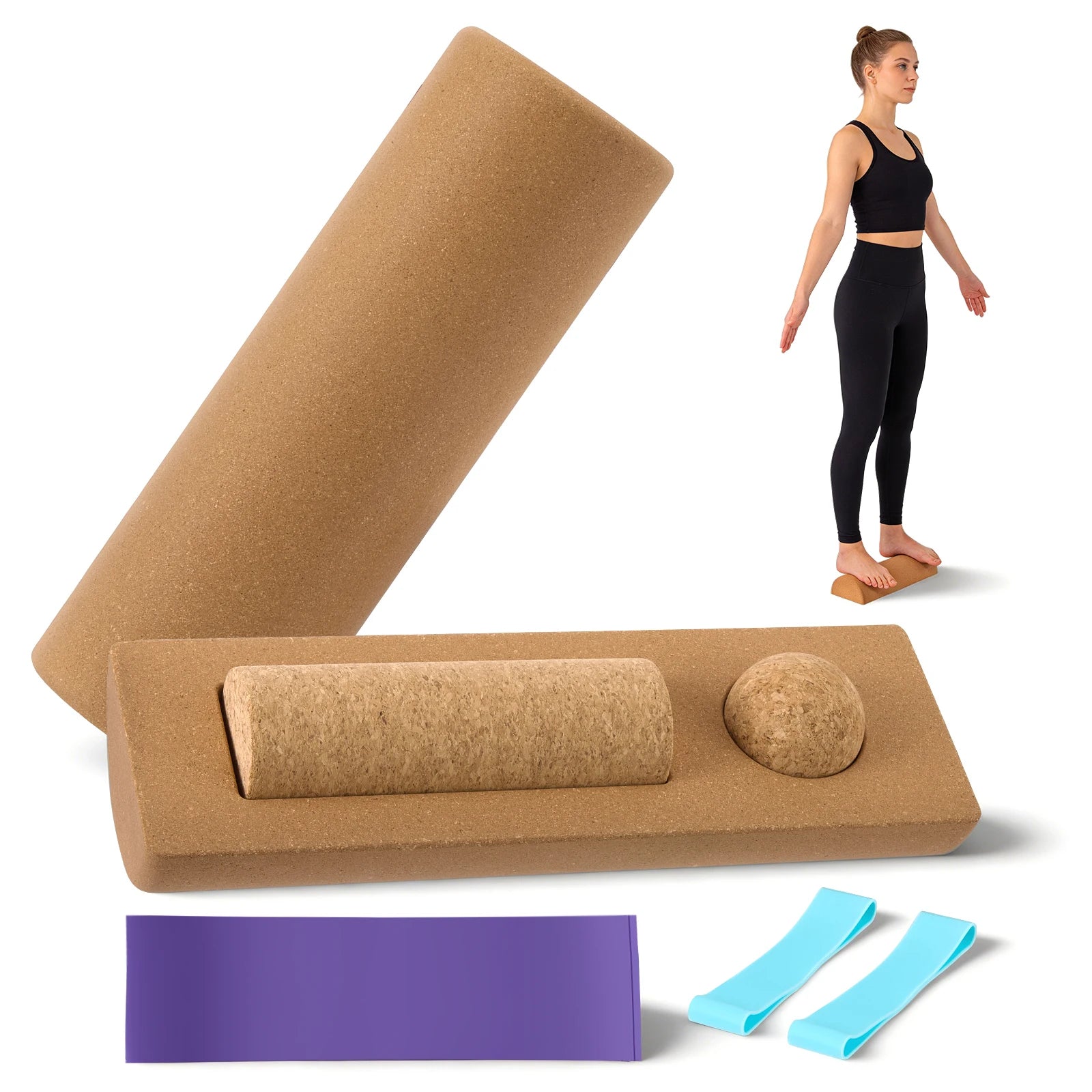 Kit complet d’équilibre & massage des pieds en liège