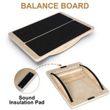 Planche d’équilibre en bois renforcement corps stabilité antidérapante durable maison bureau hommes femmes