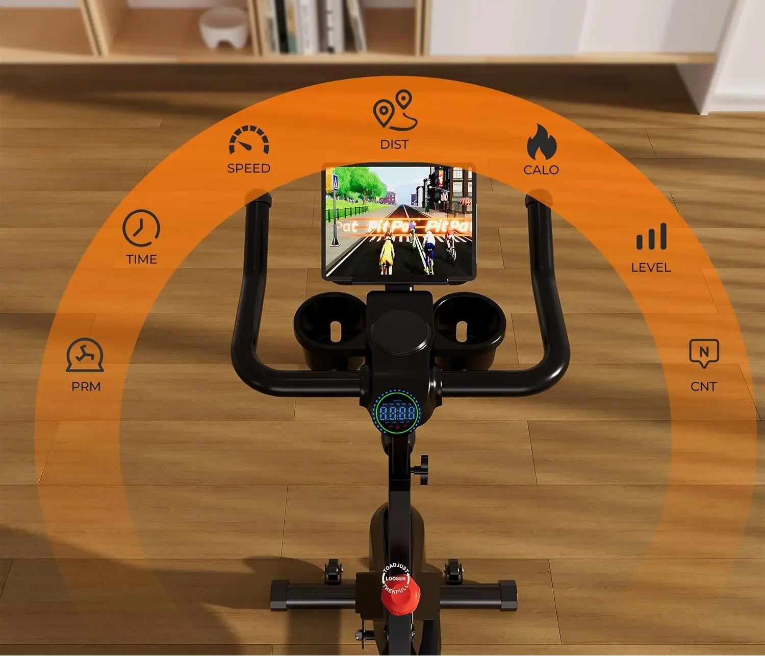 Vélo d’appartement magnétique, 32 niveaux de résistance, écran LCD, capacité 100 kg