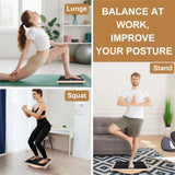 Planche d’équilibre en bois renforcement corps stabilité antidérapante durable maison bureau hommes femmes