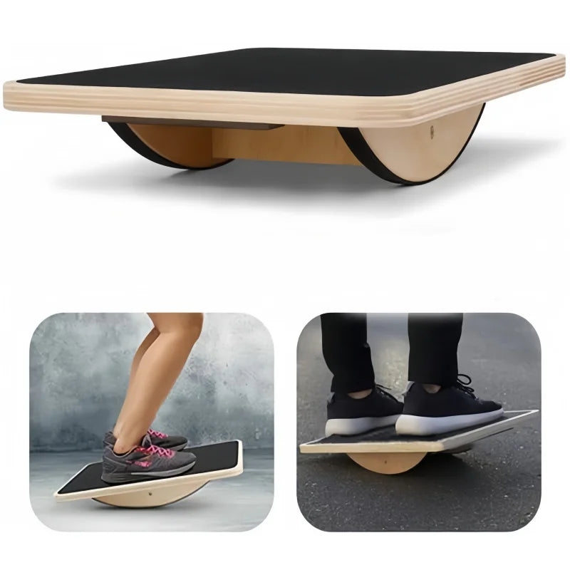 Planche d’équilibre en bois – Stabilité, gainage et renforcement complet