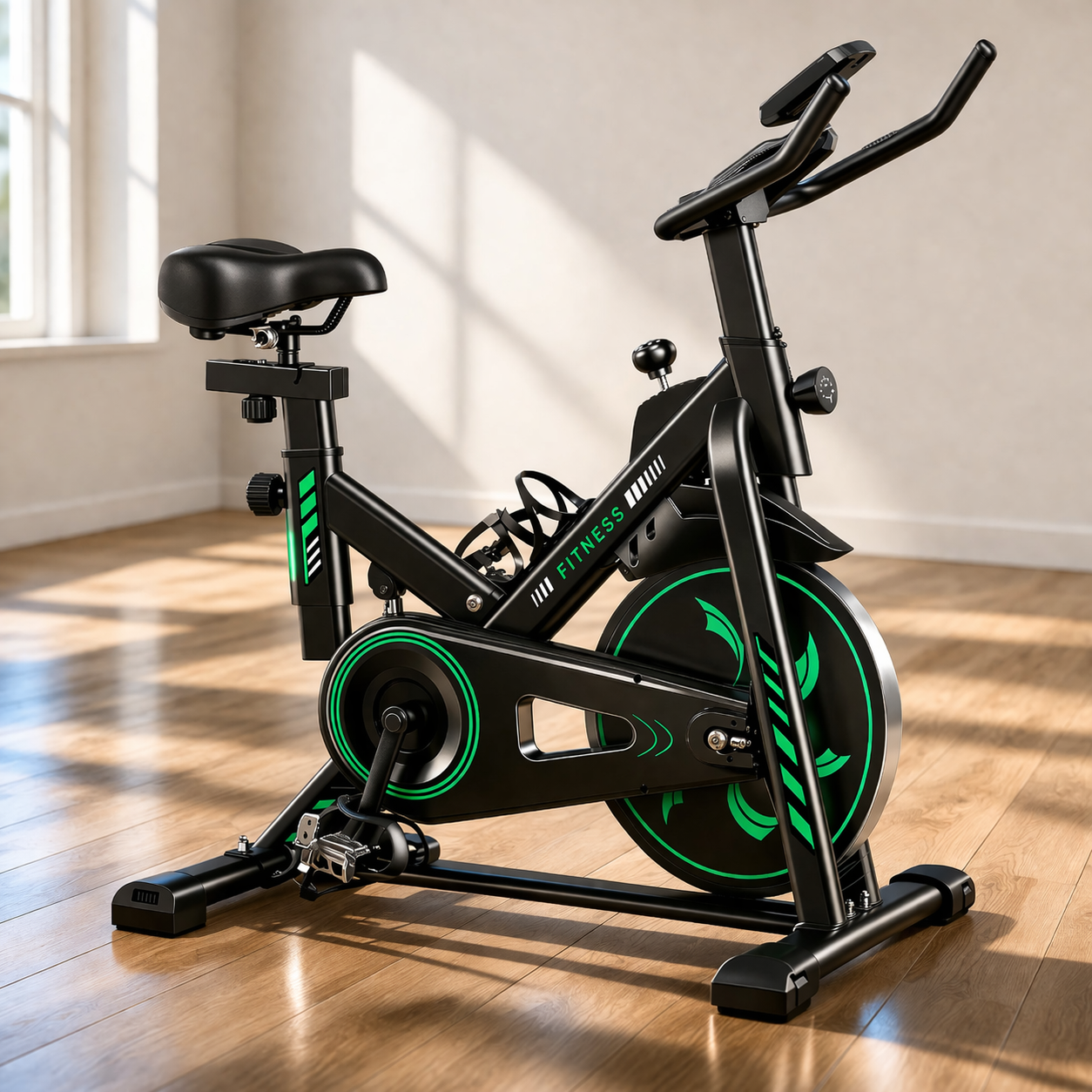 Vélo d’Appartement Connecté Silencieux – Résistance Magnétique, 150 kg, Compatible Zwift & Kinomap